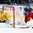 MINSK, BELARUS - MAY 25: Michal Jordan #47 of the Czech Republic with a scoring chance against Sweden's Anders Nilsson #31 during bronze medal game action at the 2014 IIHF Ice Hockey World Championship. (Photo by Andre Ringuette/HHOF-IIHF Images)